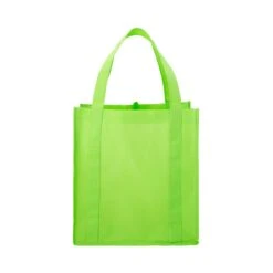 Little Juno Non-Woven Grocery Tote (Q862322) -Qualityimprint Shop Q862322 lime grocery bags with logo 11