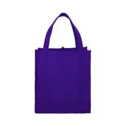 Little Juno Non-Woven Grocery Tote (Q862322) -Qualityimprint Shop Q862322 purple grocery bags with logo 7