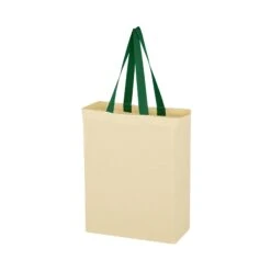 Natural Cotton Canvas Grocery Tote Bags (Q872711) -Qualityimprint Shop Q872711 green canvas bags with logo 5