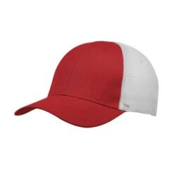 Buttonless Mesh Back Caps (Q873711) 7 Buttonless Mesh Back Caps (Q873711) -Qualityimprint Shop Q873711 red white caps with logo 3