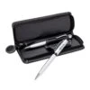 Brass Ballpoint / Pencil Set (Q882311) -Qualityimprint Shop Q882311 silver pens withlogo beautyshot 1