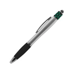 Spin-It Curvaceous Stylus Pen (Q883922) -Qualityimprint Shop Q883922 black side pens writing with logo 2