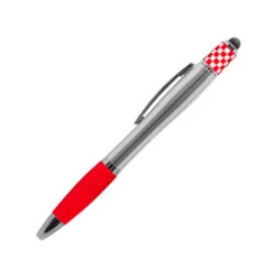 Spin-It Curvaceous Stylus Pen (Q883922) -Qualityimprint Shop Q883922 red side pens writing with logo 6