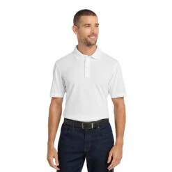 Port Authority® Stain-Resistant Polo (Q885235) -Qualityimprint Shop Q885235 White Polo Shirts with logo 1