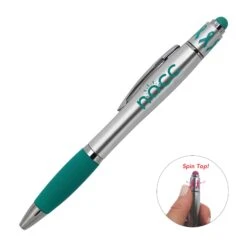 Ribbon Spin Top Pen With Stylus (Q885922)