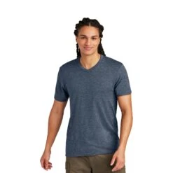 District ® Very Important Tee ® V-Neck (Q887922) -Qualityimprint Shop Q887922 heathered navyl v neck tshirts with logo 5