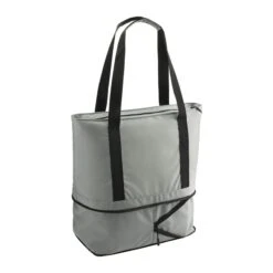 Arctic Zone® Repreve® 25-50 Can Expandable Cooler (Q894622) -Qualityimprint Shop Q894622 gray backangle coolerbags withlogo 7