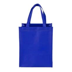 Full View Junior Large Imprint Shopping Tote Bags (Q895711) -Qualityimprint Shop Q895711 blue totebags with logo 3