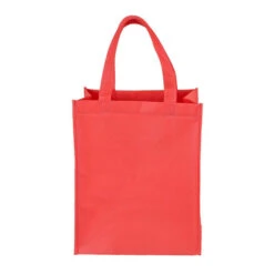 Full View Junior Large Imprint Shopping Tote Bags (Q895711) -Qualityimprint Shop Q895711 red totebags with logo 4
