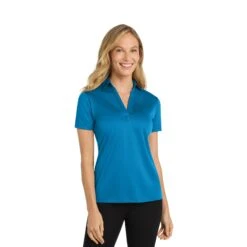 Port Authority® Ladies Silk Touch™ Performance Polo (Q897922) -Qualityimprint Shop Q897922 Brillant blue polo shirts with logo 14
