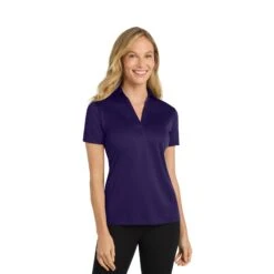 Port Authority® Ladies Silk Touch™ Performance Polo (Q897922) -Qualityimprint Shop Q897922 bright purple polo shirts with logo 15