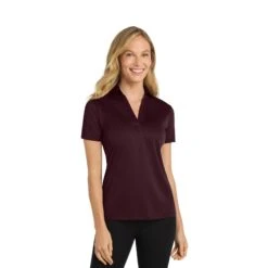 Port Authority® Ladies Silk Touch™ Performance Polo (Q897922) -Qualityimprint Shop Q897922 maroon polo shirts with logo 10
