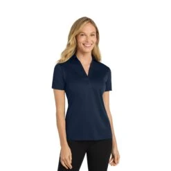 Port Authority® Ladies Silk Touch™ Performance Polo (Q897922) -Qualityimprint Shop Q897922 navy polo shirts with logo 9