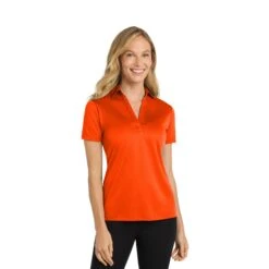 Port Authority® Ladies Silk Touch™ Performance Polo (Q897922) -Qualityimprint Shop Q897922 neon orange polo shirts with logo 8