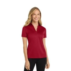 Port Authority® Ladies Silk Touch™ Performance Polo (Q897922) -Qualityimprint Shop Q897922 red polo shirts with logo 6