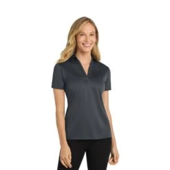 Port Authority® Ladies Silk Touch™ Performance Polo (Q897922) -Qualityimprint Shop Q897922 steel grey polo shirts with logo 4