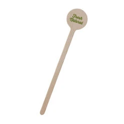 6" Round Wood Drink Stirrer (Q898011)