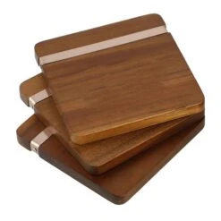 Graze Coaster Set (Q904422) 5 Graze Coaster Set (Q904422) -Qualityimprint Shop Q904422 wood many coasters withlogo 3