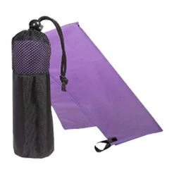 Microfiber Quick Dry & Cooling Towel In Mesh Pouch (Q914911) -Qualityimprint Shop Q914911 purple towels with logo 4