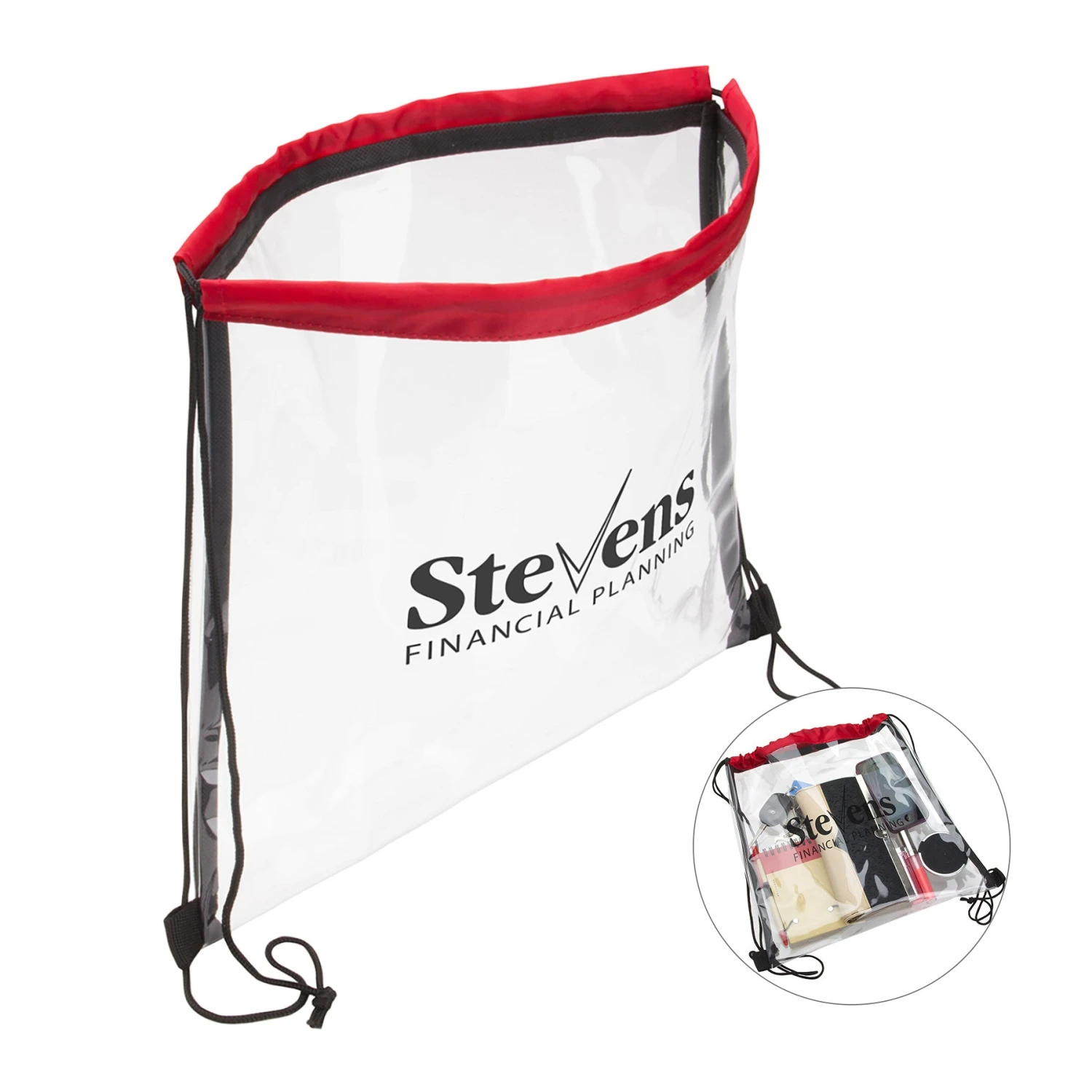 Clear Bags With Drawstring (Q916711) 1 Clear Bags With Drawstring (Q916711)