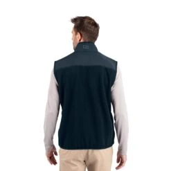 Cutter & Buck Cascade Eco Fleece Mens Vest (Q924332) -Qualityimprint Shop Q924332 navyblue vests with logo 2