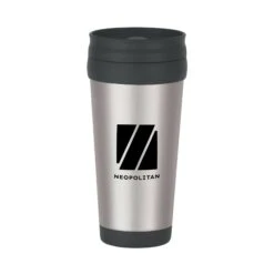 16 Oz. Stainless Steel Slide Action Travel Tumblers (Q928711)