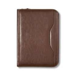 Deluxe Executive Vintage Leather Padfolio (Q935255) 5 Deluxe Executive Vintage Leather Padfolio (Q935255) -Qualityimprint Shop Q935255 brown padfolios with logo 3