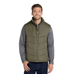 Port Authority­® Puffy Vest (Q940511) -Qualityimprint Shop Q940511 Olive Vests with logo 1