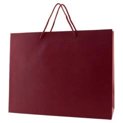 Matte Laminated Eurototes (Q9448) -Qualityimprint Shop Q9448 maroon shopping bags with logo 6