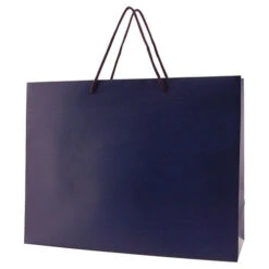 Matte Laminated Eurototes (Q9448) -Qualityimprint Shop Q9448 navy shopping bags with logo 7