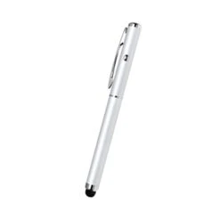 2 In 1 Soft-Touch Stylus And Laser Pointer (Q948222) -Qualityimprint Shop Q948222 silver stylus pens with logo 4