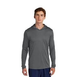 Sport-Tek® Posi-UV® Pro Long Sleeve Hoodie (Q949922) -Qualityimprint Shop Q949922 dark smoke grey hoodies with logo 9