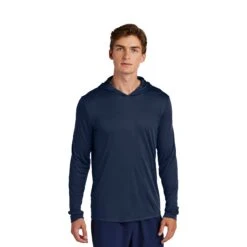 Sport-Tek® Posi-UV® Pro Long Sleeve Hoodie (Q949922) -Qualityimprint Shop Q949922 true navy hoodies with logo 7