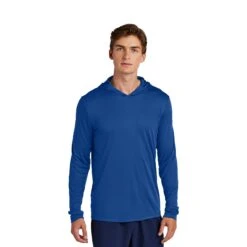 Sport-Tek® Posi-UV® Pro Long Sleeve Hoodie (Q949922) -Qualityimprint Shop Q949922 true royal hoodies with logo 6