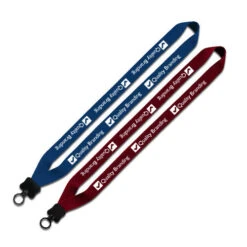 1" Cotton Lanyard With Plastic Clamshell & O-Ring (Q95714)