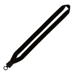 1" Cotton Lanyard With Plastic Clamshell & O-Ring (Q95714) -Qualityimprint Shop Q95714 12 black