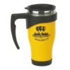 16 Oz. Stainless Steel Travel Mugs Black Snap Lid (Q960911)