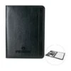 Leather Letter Size Padfolio (Q964311) -Qualityimprint Shop Q964311 black padfolios withlogo beautyshot 1