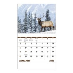 Wildlife Portraits - Spiral (Q969811) -Qualityimprint Shop Q969811 white month blank calendars withlogo 3