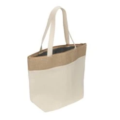 Savanna Jute & Recycled Cotton Cooler Tote (Q970922) -Qualityimprint Shop Q970922 blank jute bags with logo 2