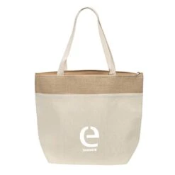 Savanna Jute & Recycled Cotton Cooler Tote (Q970922)