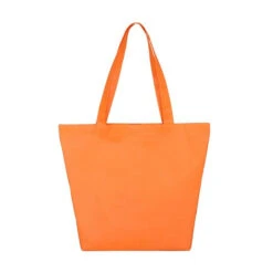 Shopping Tote Bags With Hook & Loop Fastener Closure (Q975711) -Qualityimprint Shop Q975711 orange tote bags with logo 4