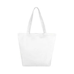 Shopping Tote Bags With Hook & Loop Fastener Closure (Q975711) -Qualityimprint Shop Q975711 white tote bags with logo 7