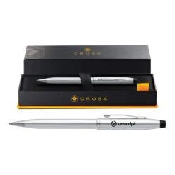 Cross® Century II Lustrous Chrome Pen - Pad Print (Q976022)