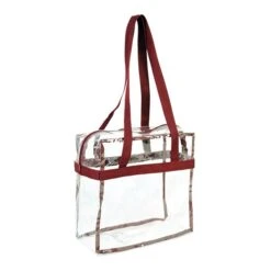 12 X 12 X 6 Inch Clear Zipper Tote With Handles (Q976422) 14 12 X 12 X 6 Inch Clear Zipper Tote With Handles (Q976422) -Qualityimprint Shop Q976422 Burgundy Tote Bags with logo 6