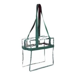12 X 12 X 6 Inch Clear Zipper Tote With Handles (Q976422) 15 12 X 12 X 6 Inch Clear Zipper Tote With Handles (Q976422) -Qualityimprint Shop Q976422 Forest Green Tote Bags with logo 7