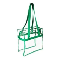 12 X 12 X 6 Inch Clear Zipper Tote With Handles (Q976422) 16 12 X 12 X 6 Inch Clear Zipper Tote With Handles (Q976422) -Qualityimprint Shop Q976422 Kelly Green Tote Bags with logo 8
