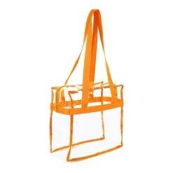 12 X 12 X 6 Inch Clear Zipper Tote With Handles (Q976422) 18 12 X 12 X 6 Inch Clear Zipper Tote With Handles (Q976422) -Qualityimprint Shop Q976422 Orange Tote Bags with logo 9