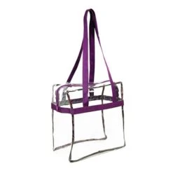 12 X 12 X 6 Inch Clear Zipper Tote With Handles (Q976422) 19 12 X 12 X 6 Inch Clear Zipper Tote With Handles (Q976422) -Qualityimprint Shop Q976422 Purple Tote Bags with logo 10