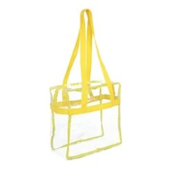 12 X 12 X 6 Inch Clear Zipper Tote With Handles (Q976422) 23 12 X 12 X 6 Inch Clear Zipper Tote With Handles (Q976422) -Qualityimprint Shop Q976422 Yellow Tote Bags with logo 3